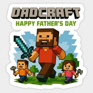 Funny DadCraft  | Minecraft Inspired Father’s Day Gift for Gamer Dads Sticker
